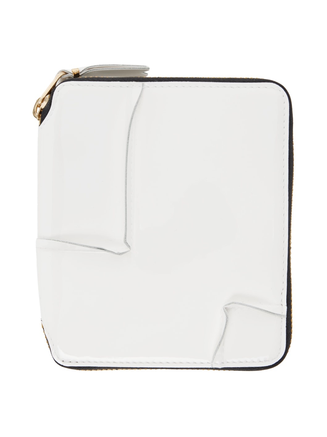 White Reversed Hem Wallet - 1