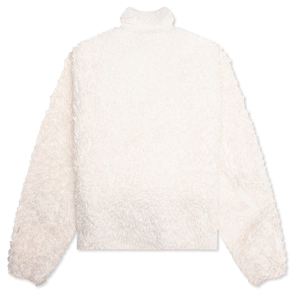 COTTON FLEECE JACKET - EGGSHELL - 2