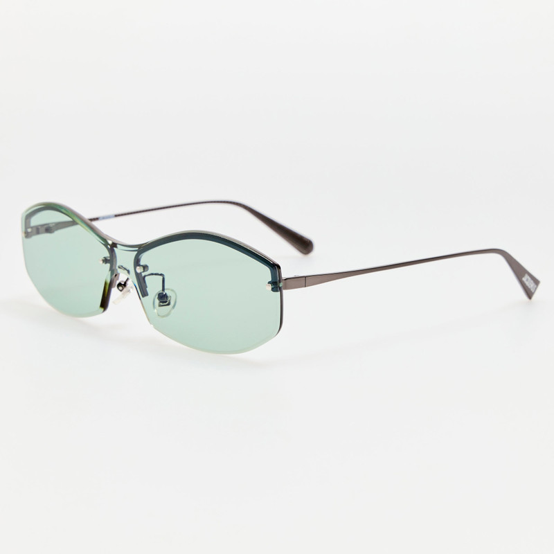 LINDA FARROW Miami Sunglasses in Nickel outlook