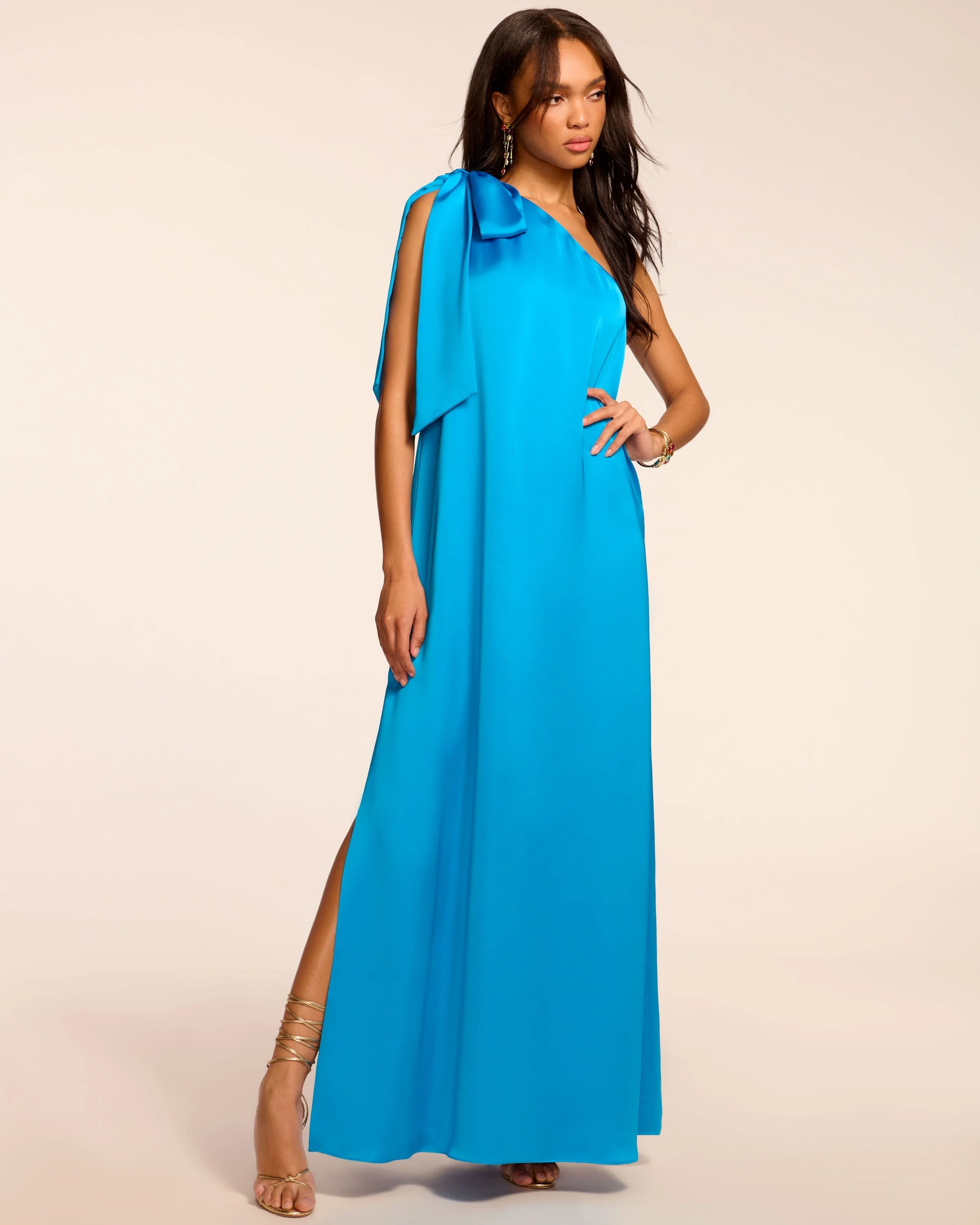 Benita One-Shoulder Gown - 1