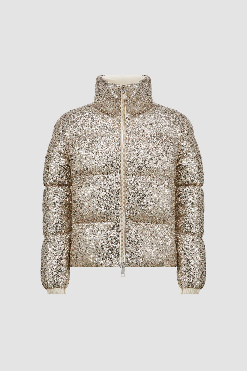 Anternes Sequin-Embroidered Short Down Jacket 1