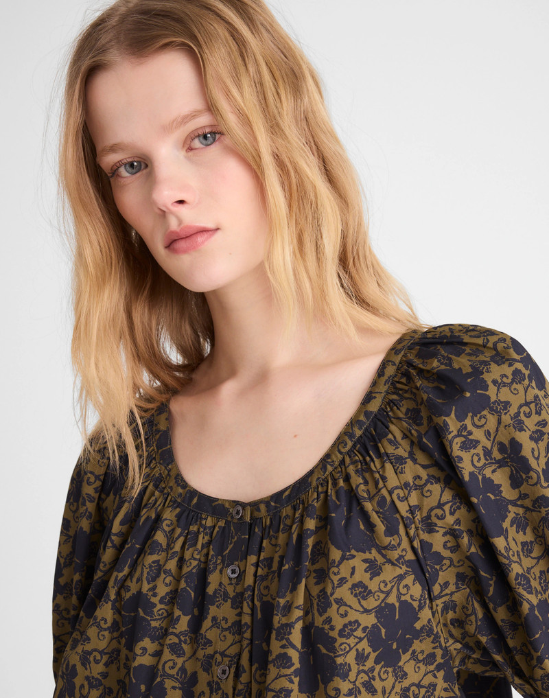 Puff-Sleeve A-Line Top 6