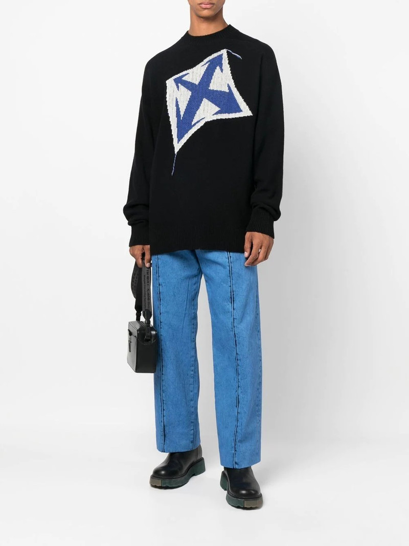 Off-White Arrows-intarsia wool jumper outlook