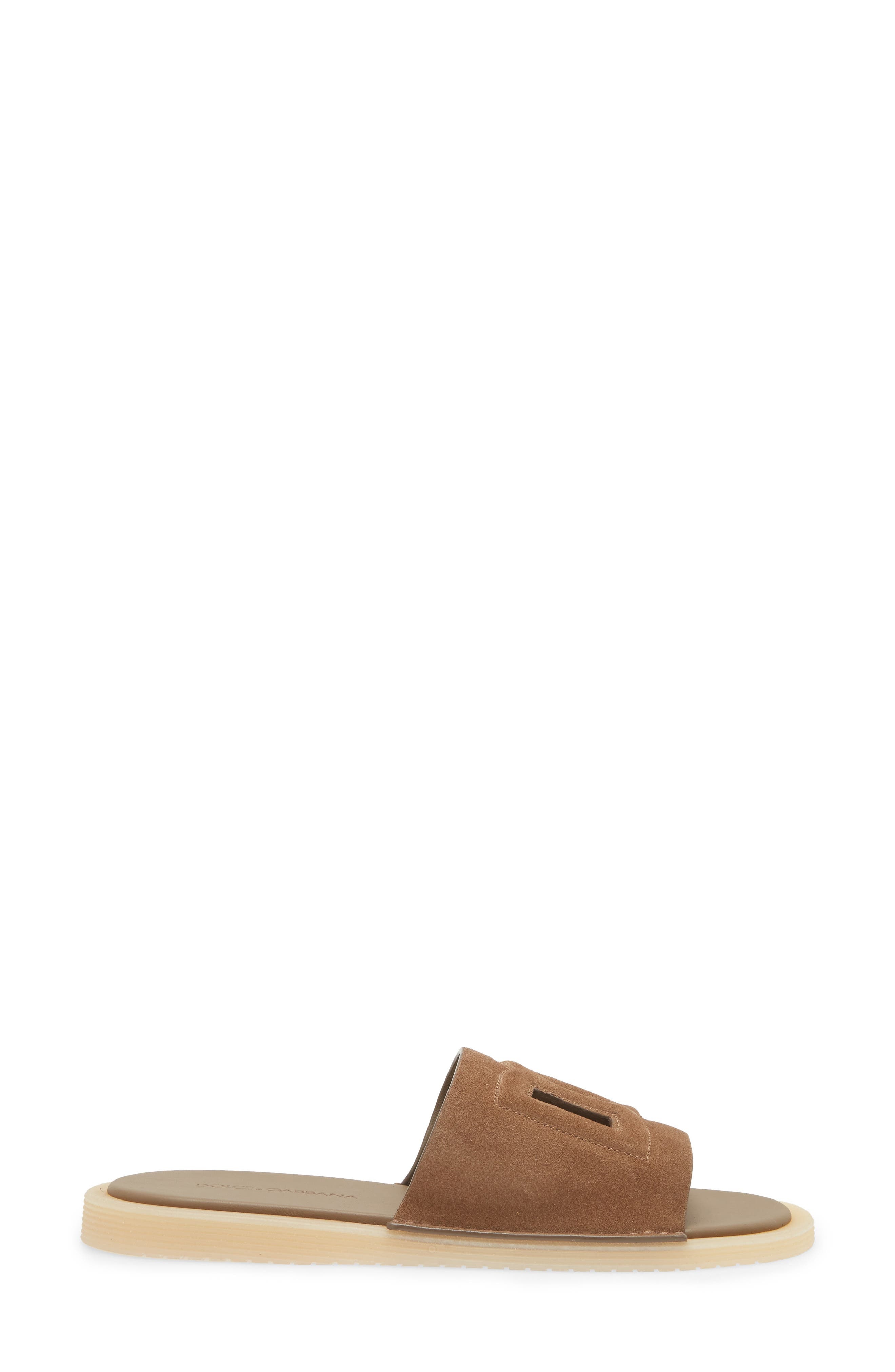 Dolce&Gabbana Crosta Slide Sandal in 80024-Nocciola at Nordstrom - 3