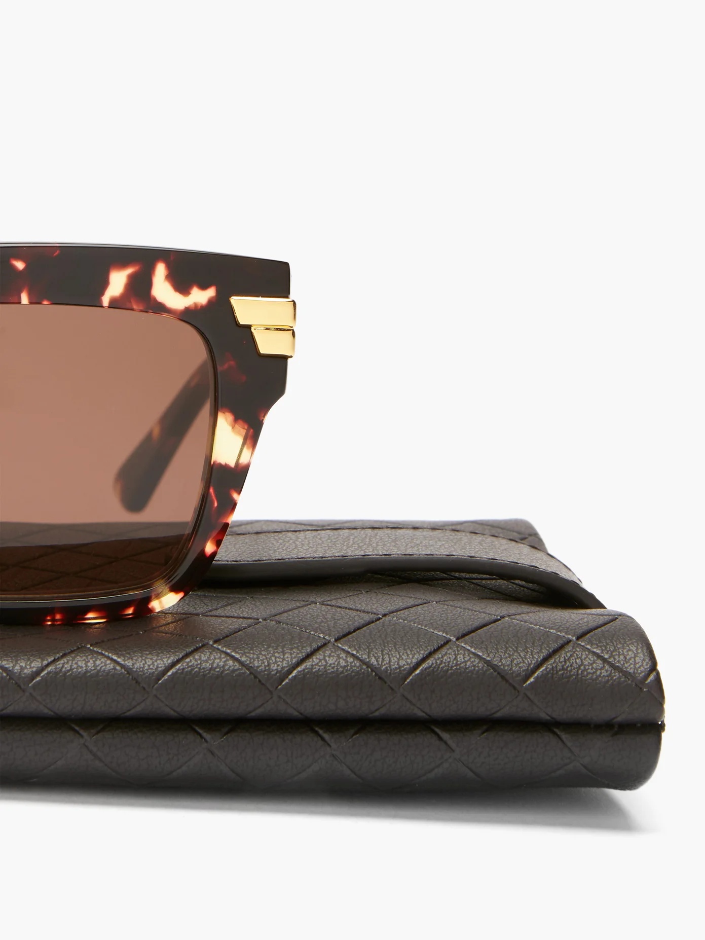 Rectangle tortoiseshell-acetate sunglasses - 5