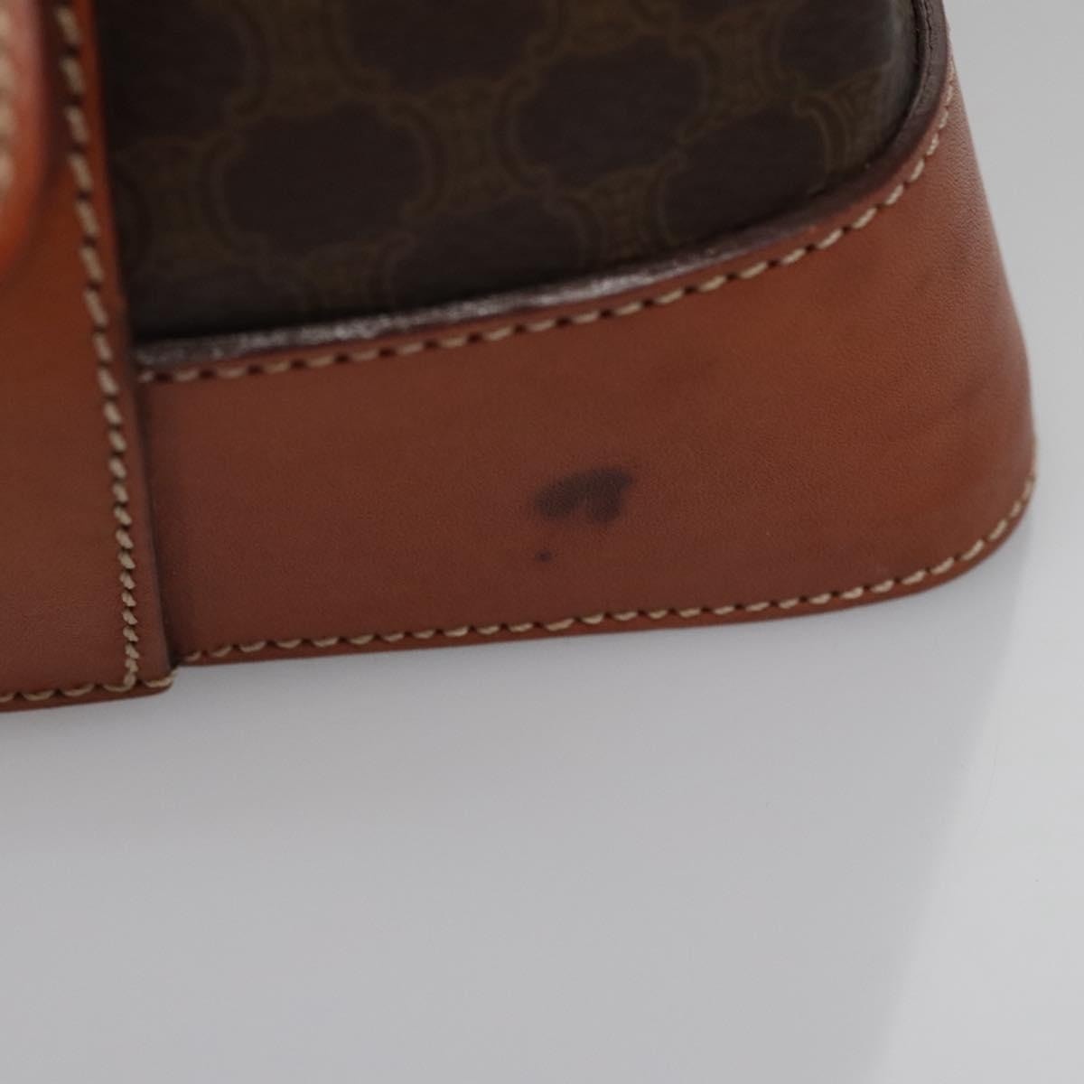 CELINE Macadam Canvas Hand Bag Pvc Leather Brown - 4