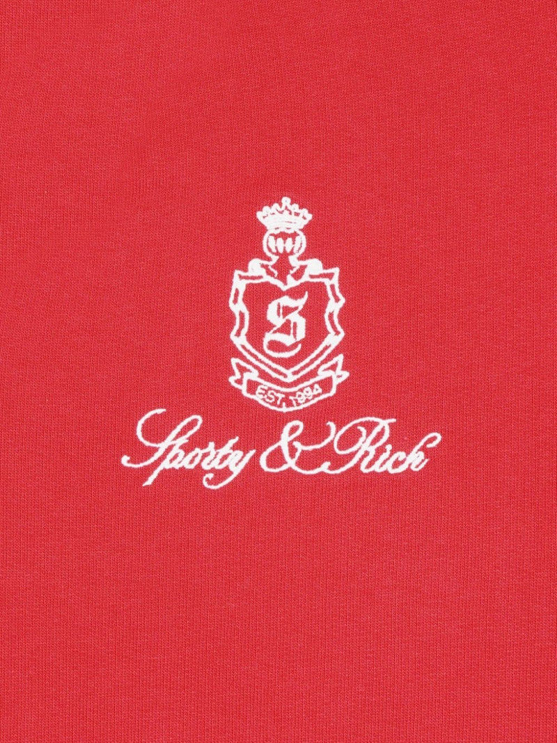 Sporty & Rich embroidered-logo cotton sweatshirt outlook