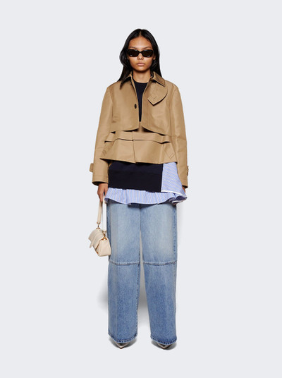 sacai Cotton Gabardine Jacket Beige outlook