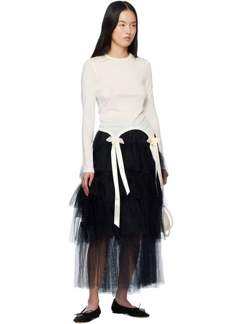Simone Rocha Off-White Bow Tail Easy T-shirt outlook