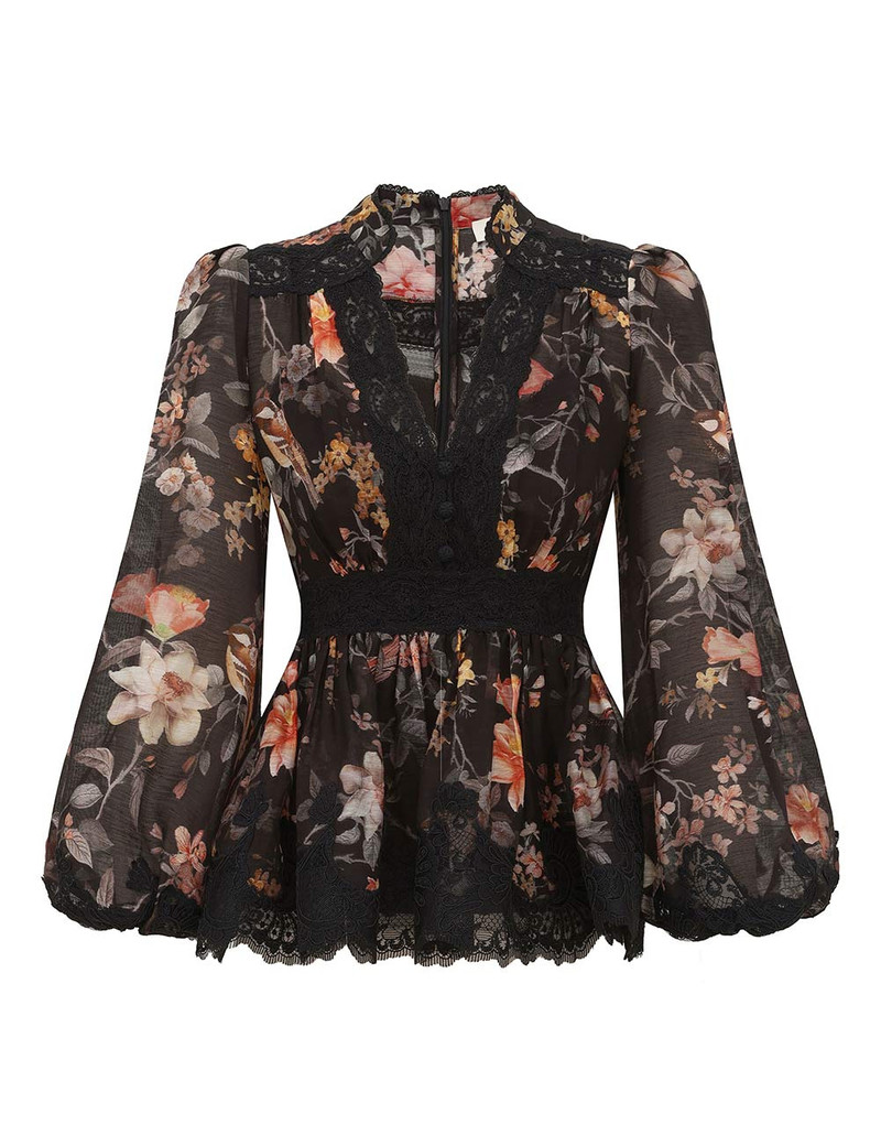 CAROUSEL LACE PEPLUM BLOUSE 1