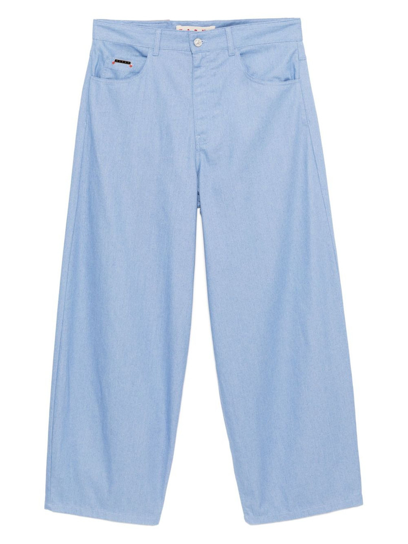 cotton wide-leg trousers 1