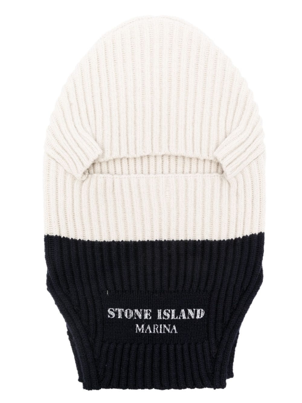 logo-patch ribbed-knit balaclava - 1