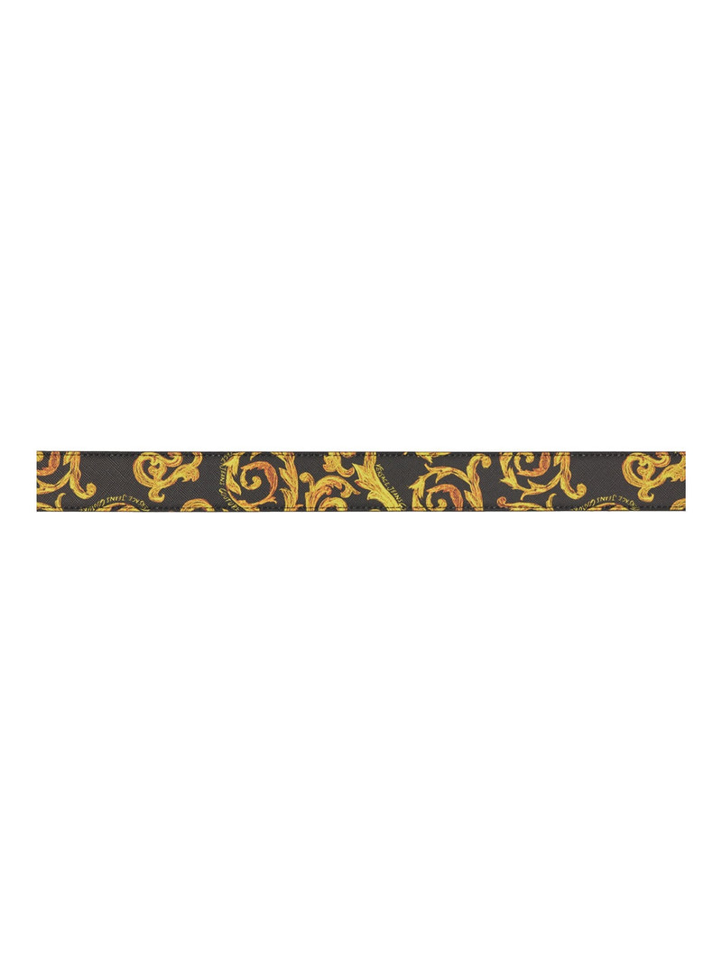 VERSACE JEANS COUTURE Black & Yellow Logo Belt outlook