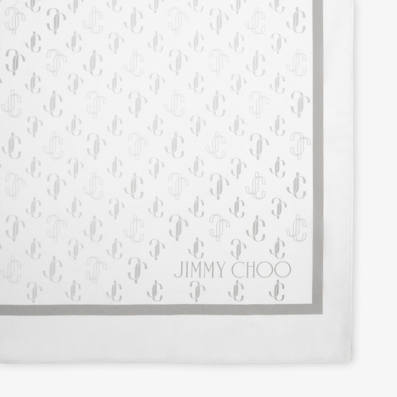 Doris
Latte Silk Stole with Printed JC Monogram 3