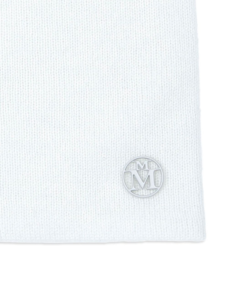 MAISON MICHEL Loli logo-plaque cashmere beanie outlook