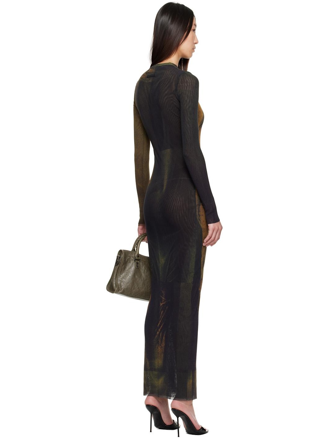 SSENSE Exclusive Green Printed Acid Water Maxi Dress - 3
