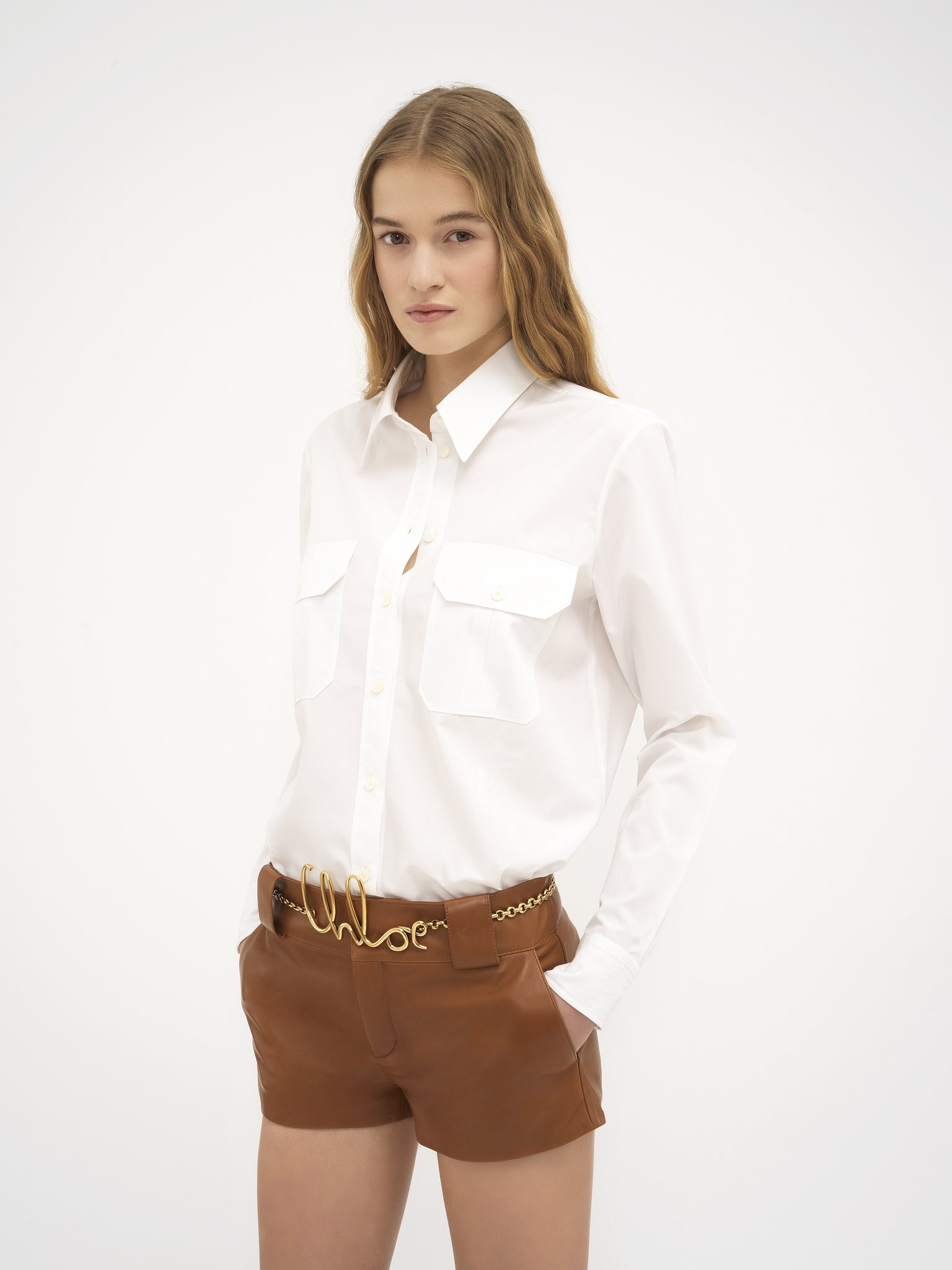 CLASSIC UTILITARIAN SHIRT IN COTTON POPLIN - 4