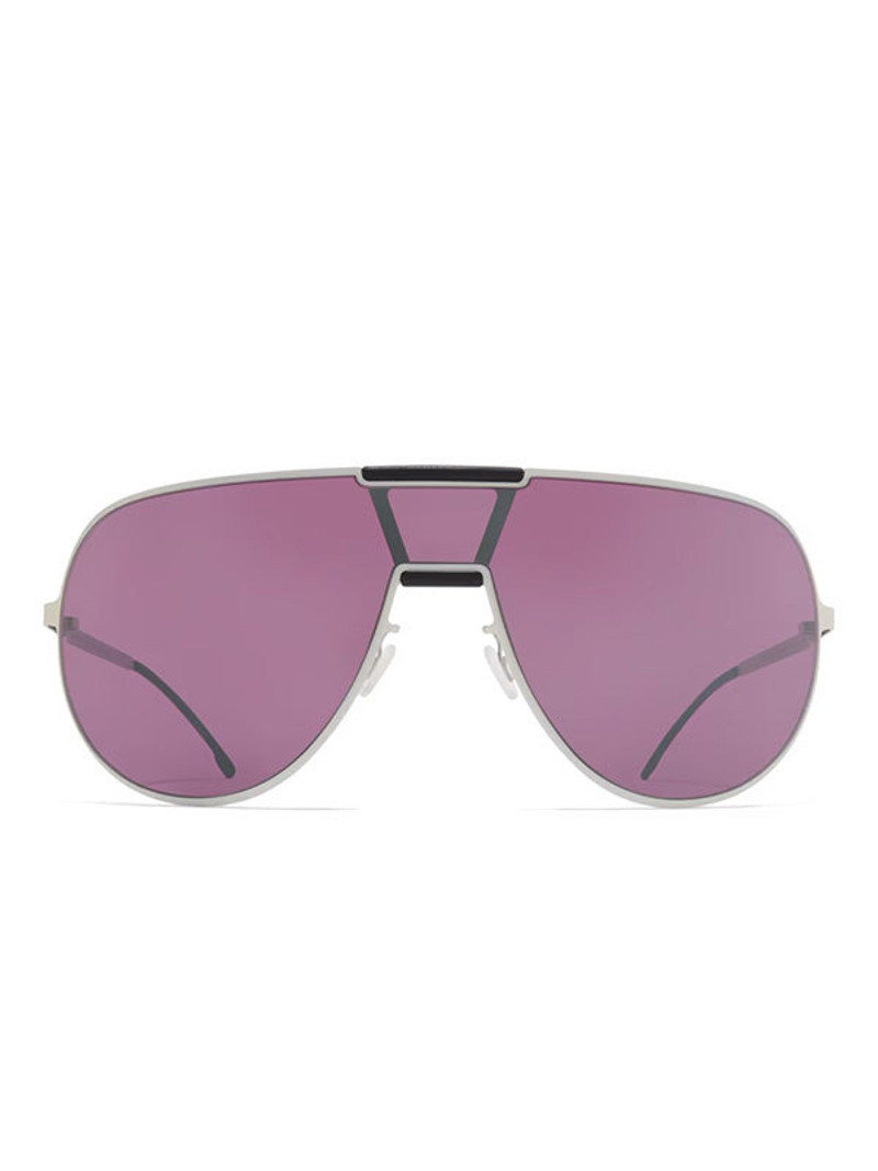 MYKITA X RIMOWA AVIATOR SUNSHIELD MR005 - WHITE SILVER/PITCH BLACK MULBERRY 1