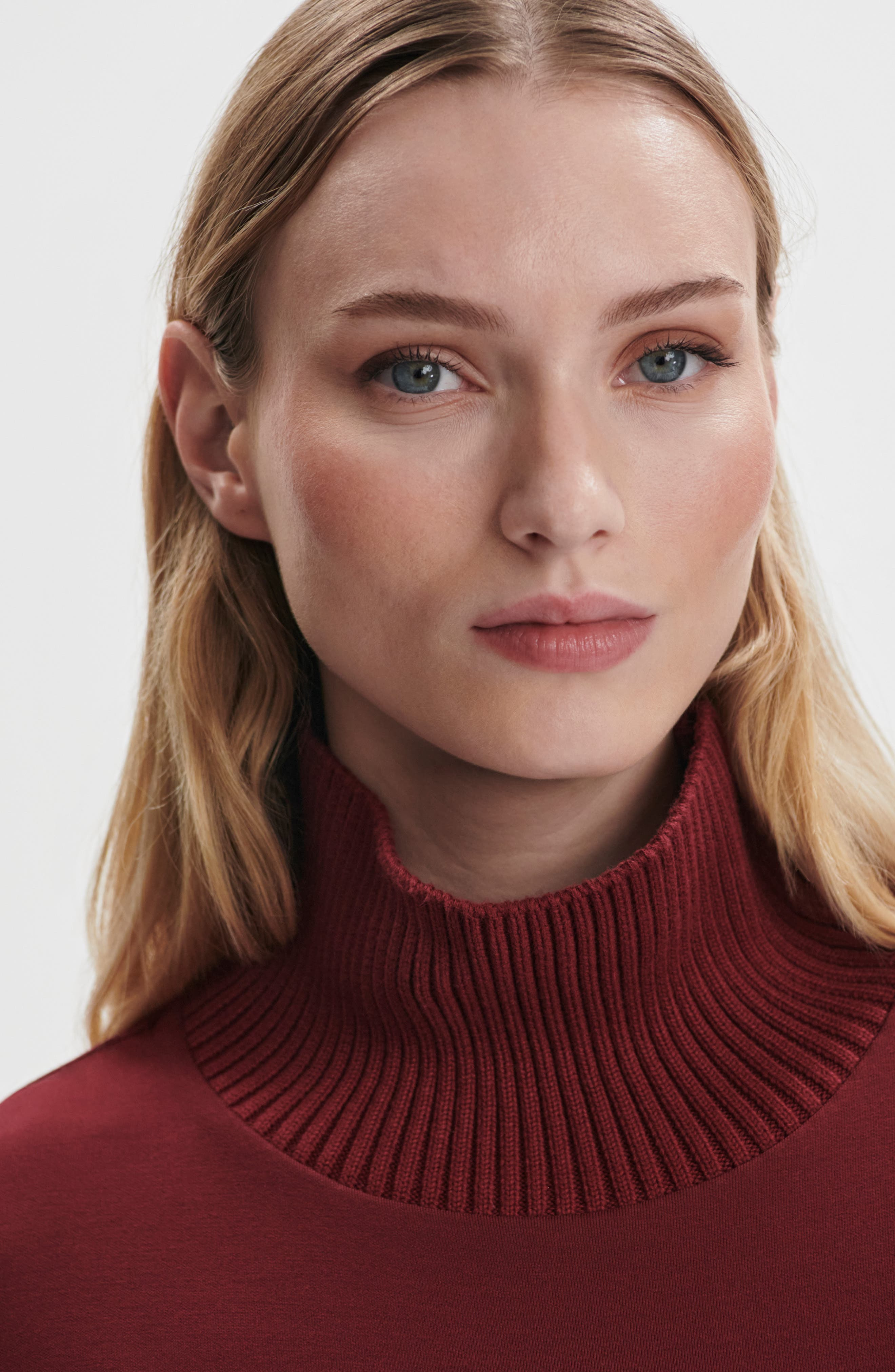 Varley Barker Turtleneck Sweatshirt in New Maroon at Nordstrom - 7