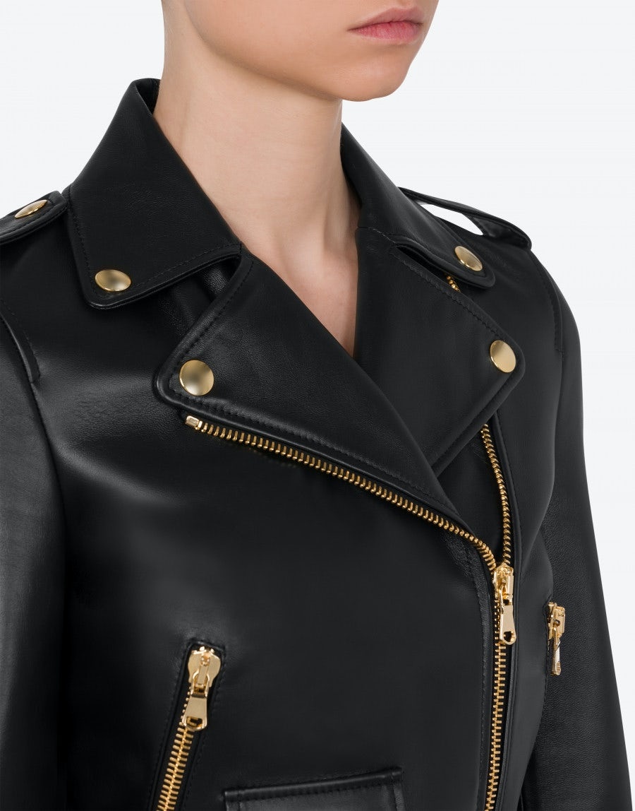 GILT WITHOUT GUILT CROPPED BIKER JACKET - 4