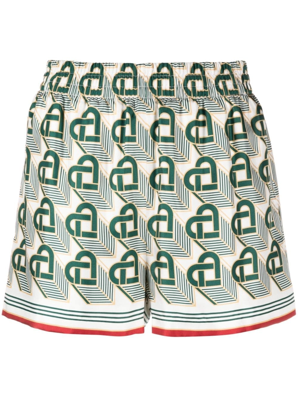 Heart Monogram silk boxer shorts - 1