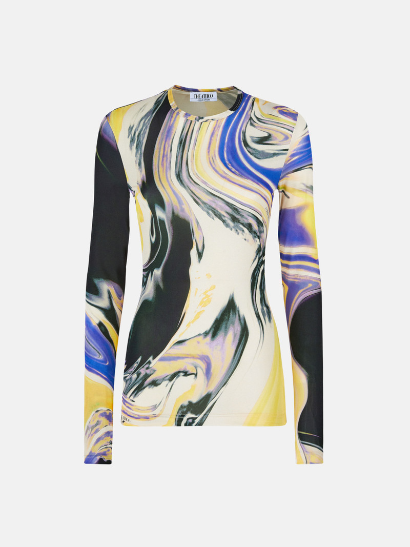 LAVENDER, SUNFLOWER AND IVORY T-SHIRT 1