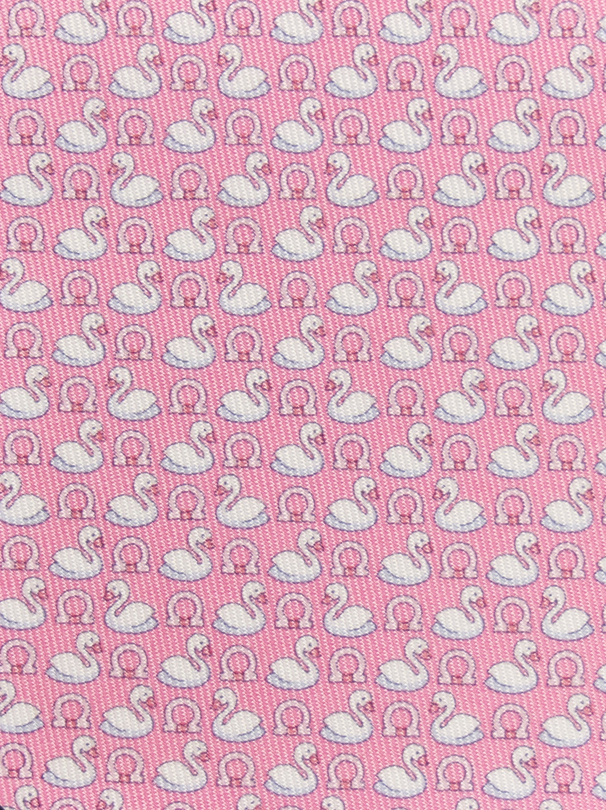 Swan print silk tie - 2