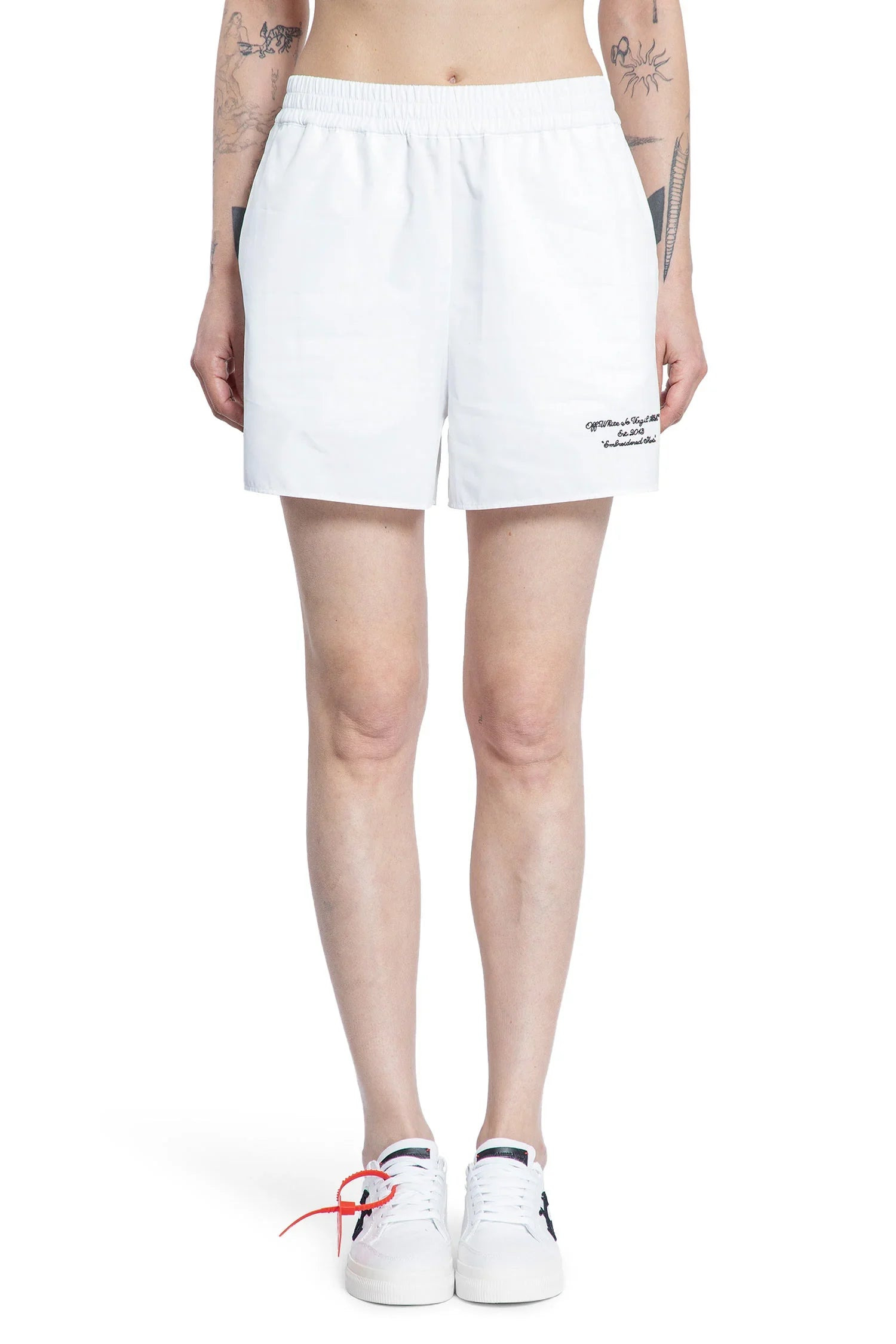 Embroidered-Poplin-Shorts - 1