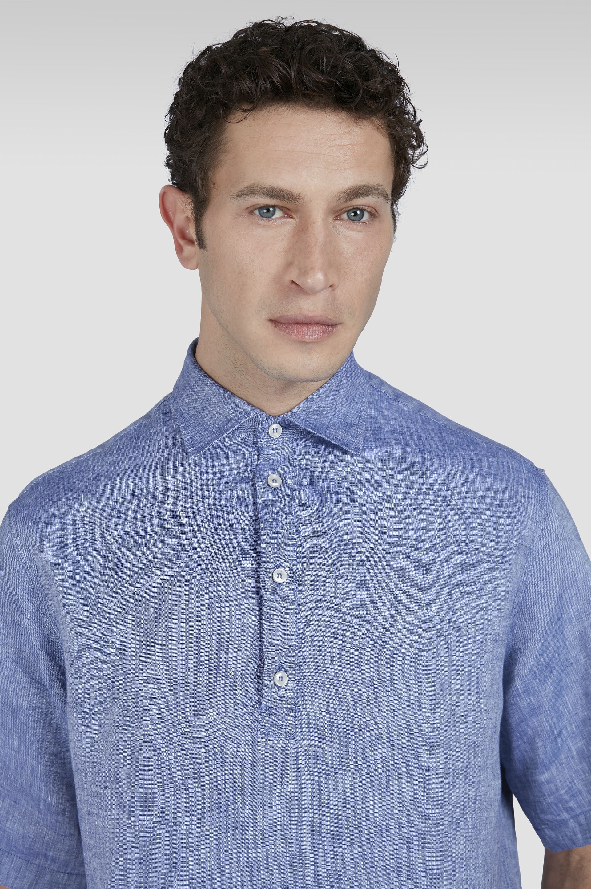 LINEN POPOVER SHIRT - 4