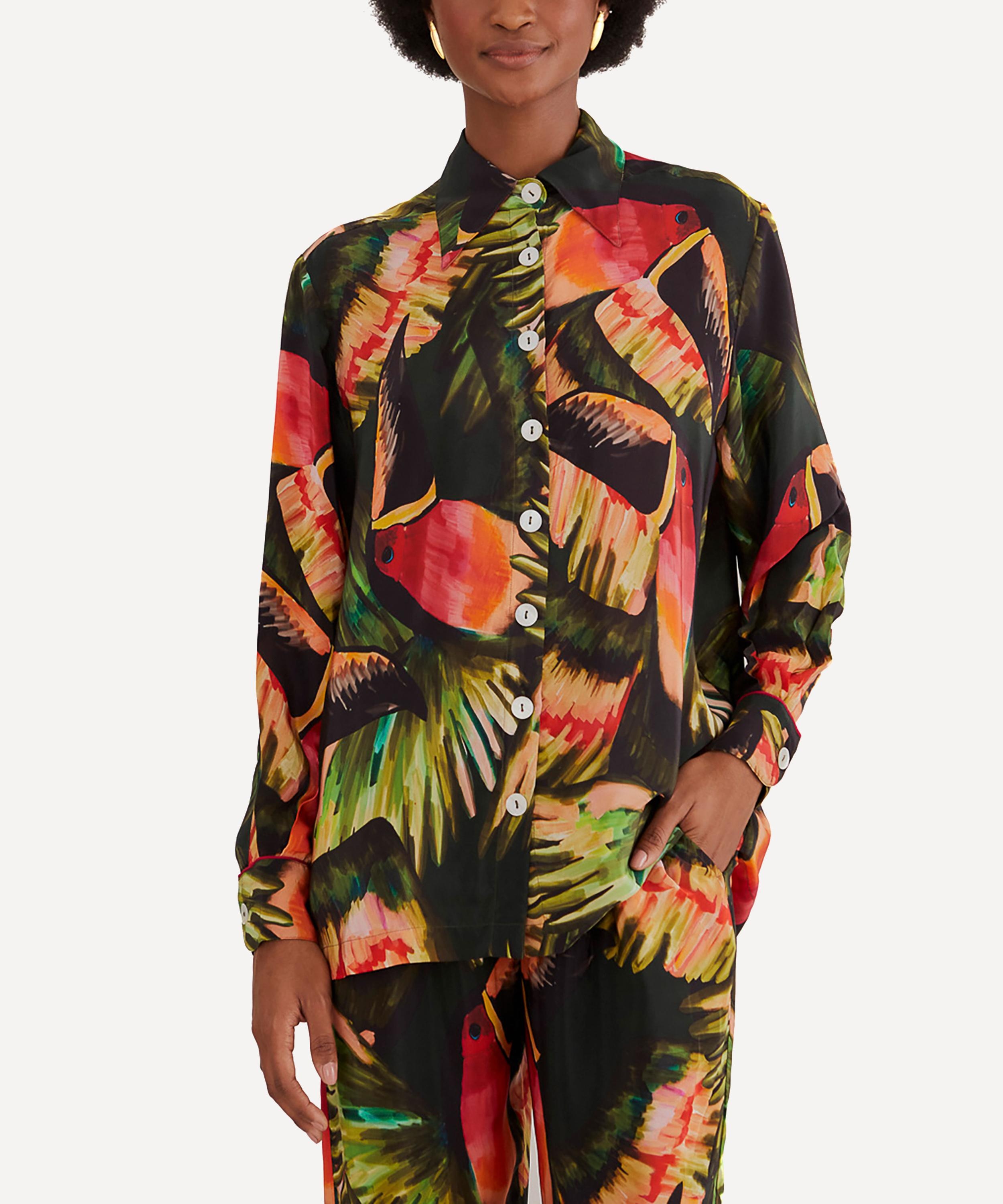 Green Painted Toucans Shirt - 2
