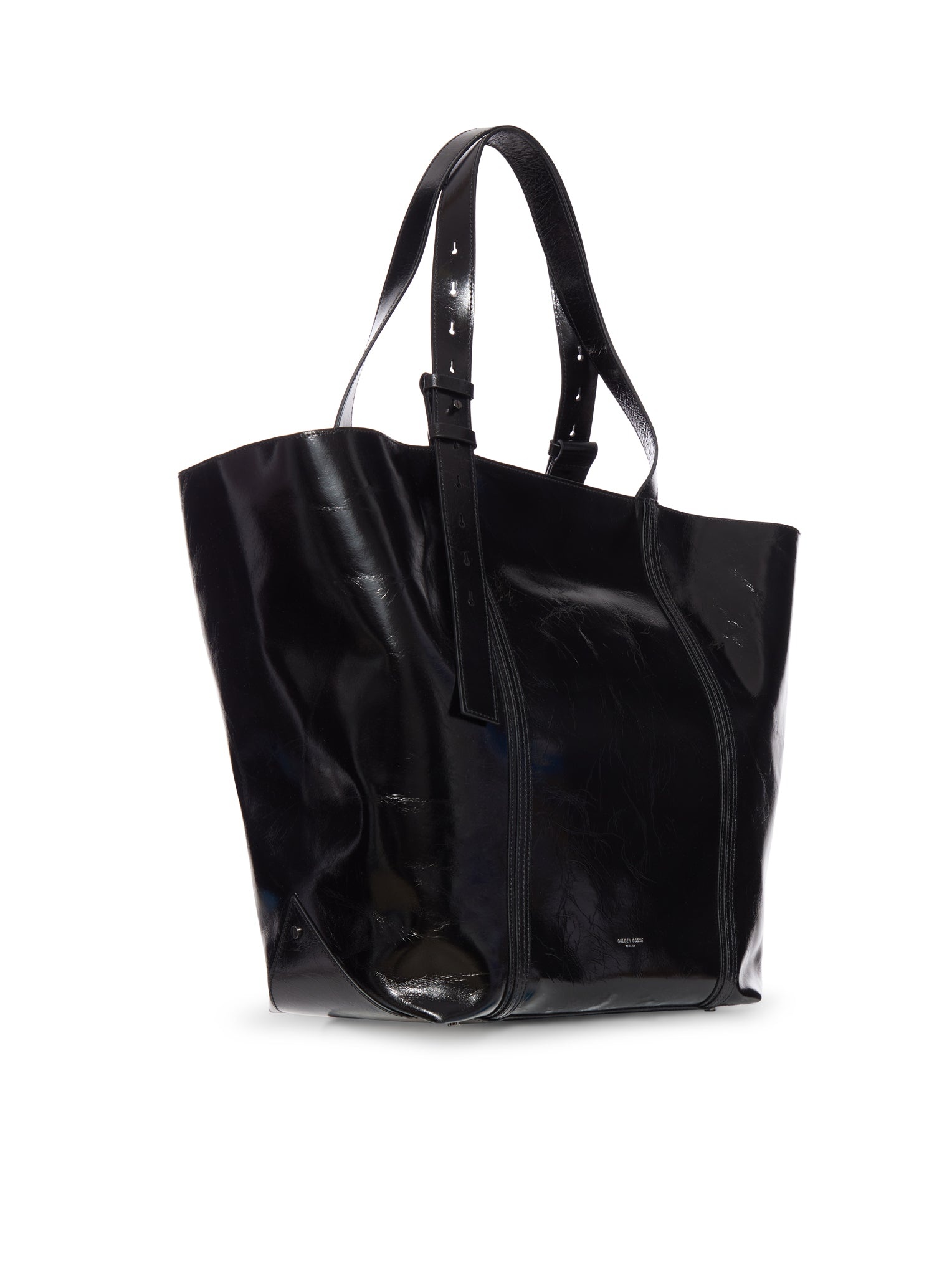 SHINY LEATHER TOTE BAG - 2