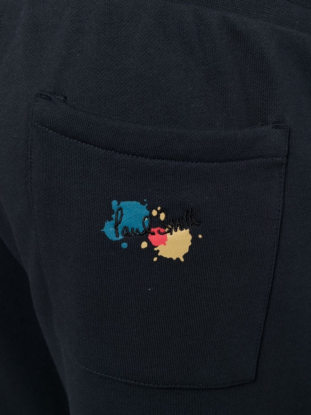 embroidered-logo organic track pants - 5