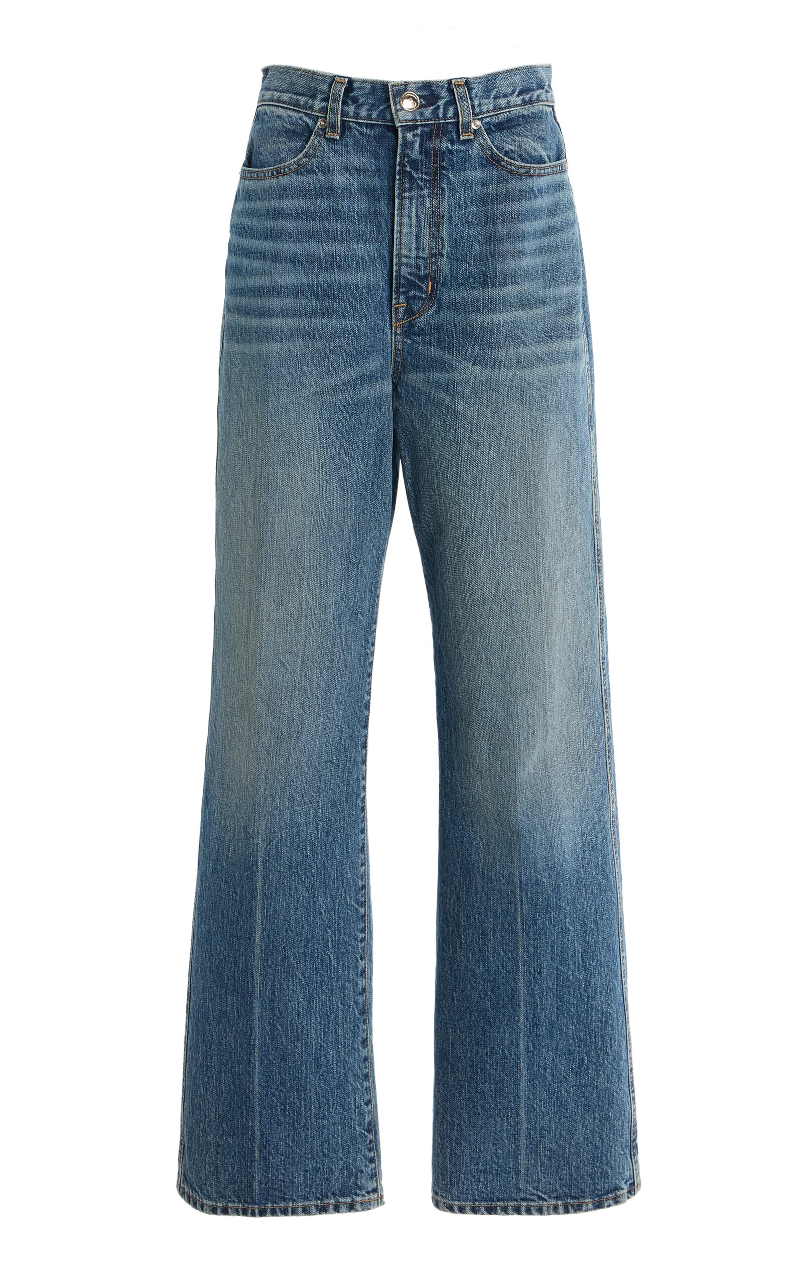 Exclusive The Quinn Rigid High-Rise Straight-Leg Jeans blue - 1