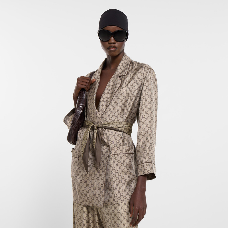 Printed silk twill diamond scarf 3