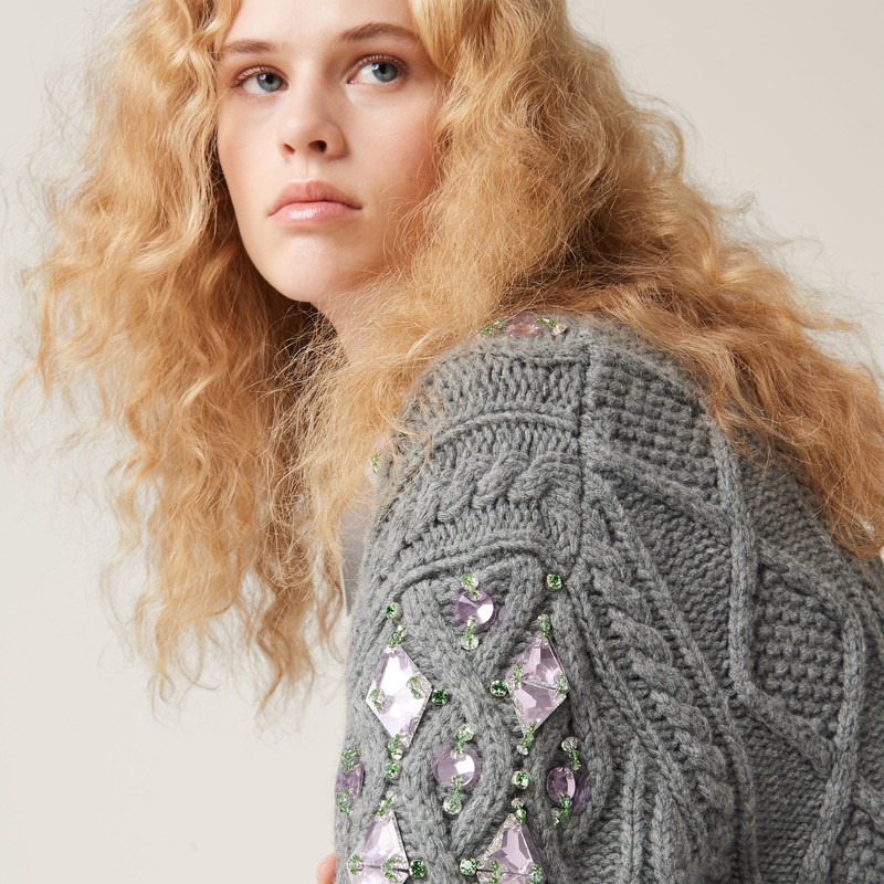 Wool knit cardigan 6