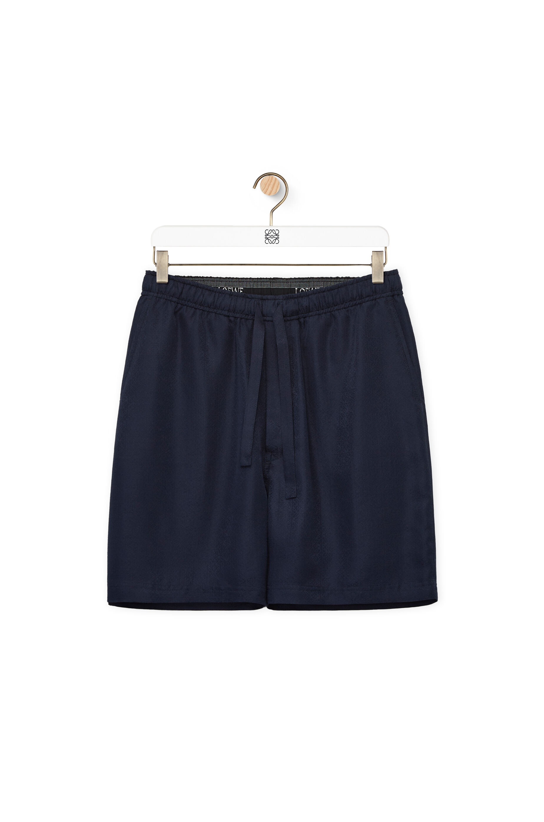Anagram jacquard shorts in silk - 1