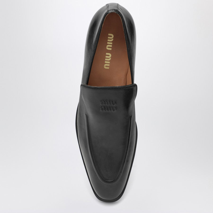 MIU MIU LEATHER LOAFER - 3