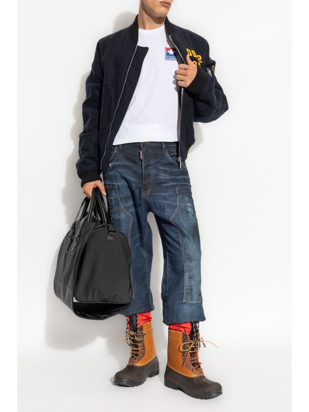 Logo-embroidered bomber jacket - 2