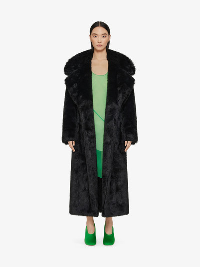 Givenchy DOUBLE BREASTED COAT IN FAUX FUR outlook