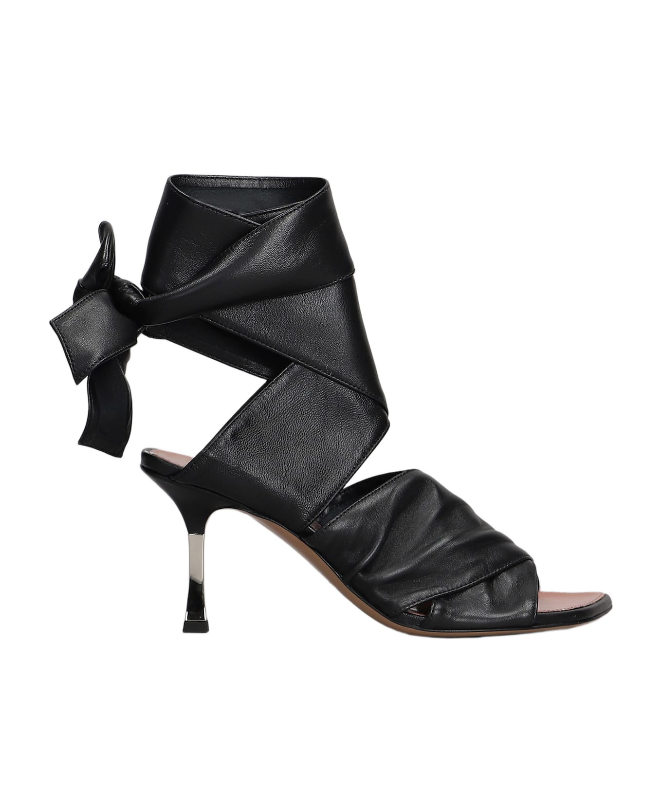 Lorena Sandals In Black Leather - 1