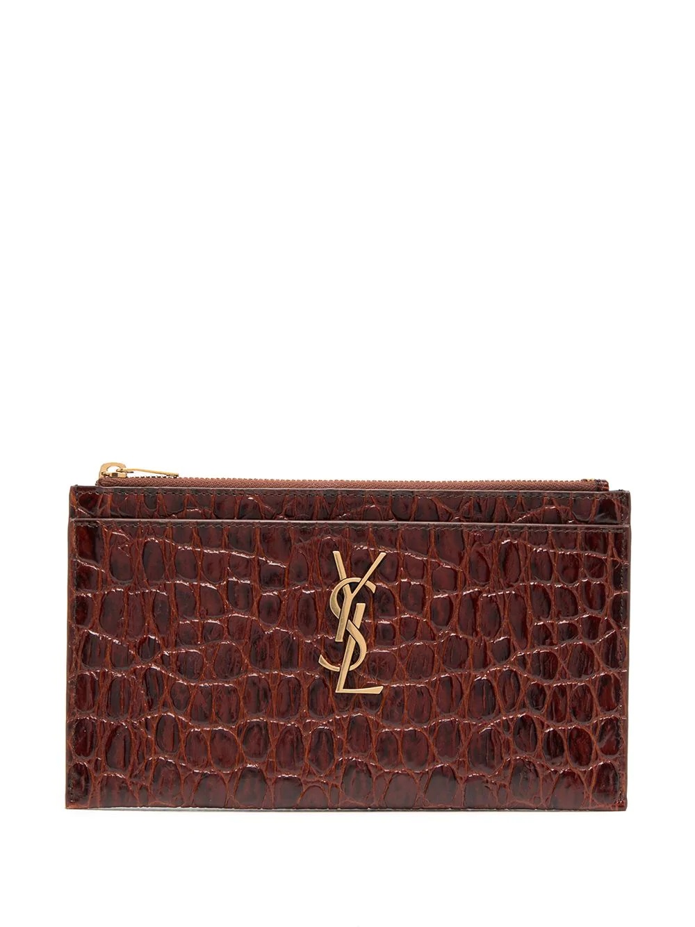 crocodile effect monogram clutch - 1