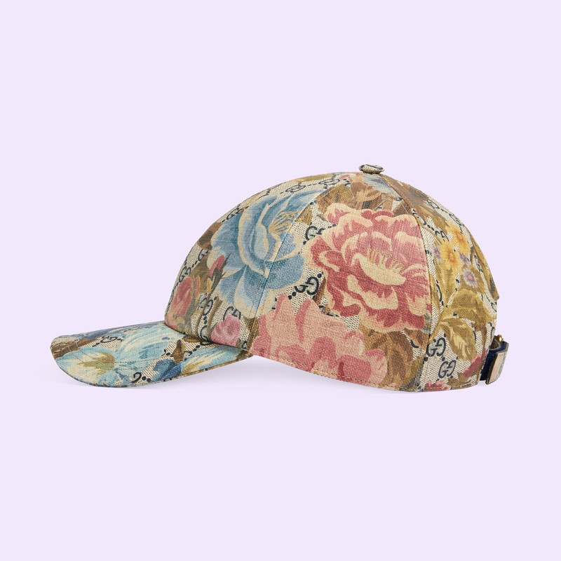 GUCCI GG Supreme Flora print baseball hat outlook