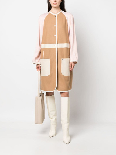 Ports 1961 pastel colour-block single-breasted coat outlook