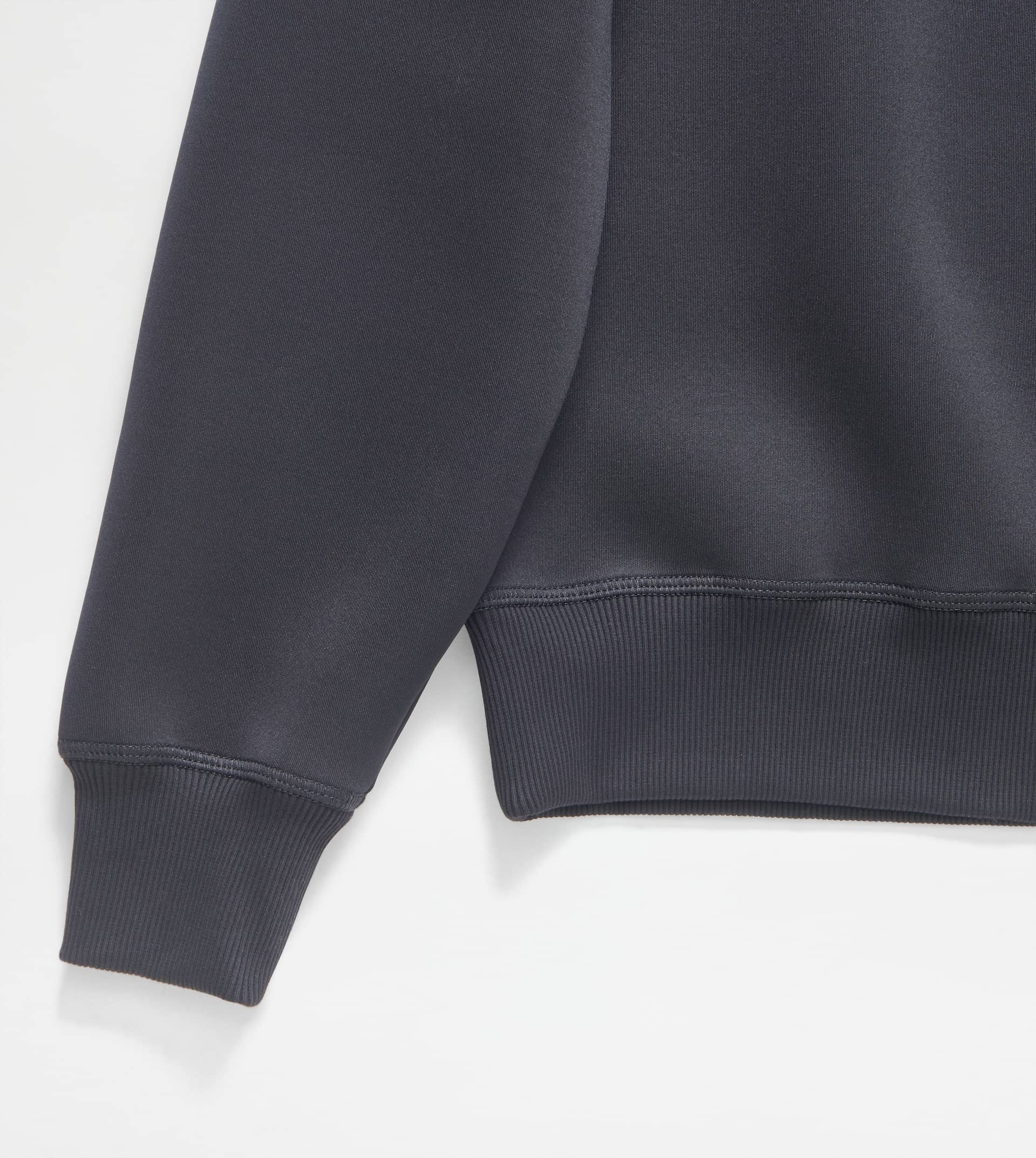 SWEATSHIRT IN SCUBA FABRIC - BLACK - 3