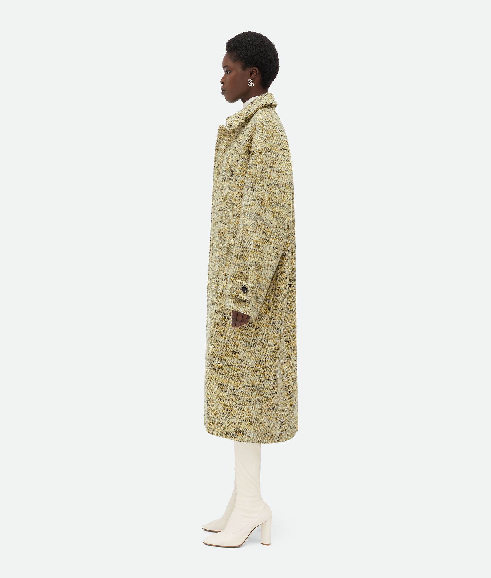 Chevron Mouline Wool Coat - 2