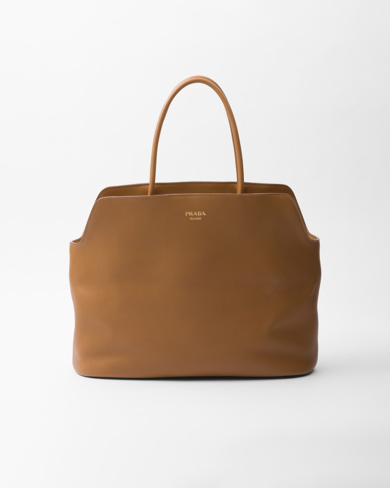 Large leather tote bag - 1