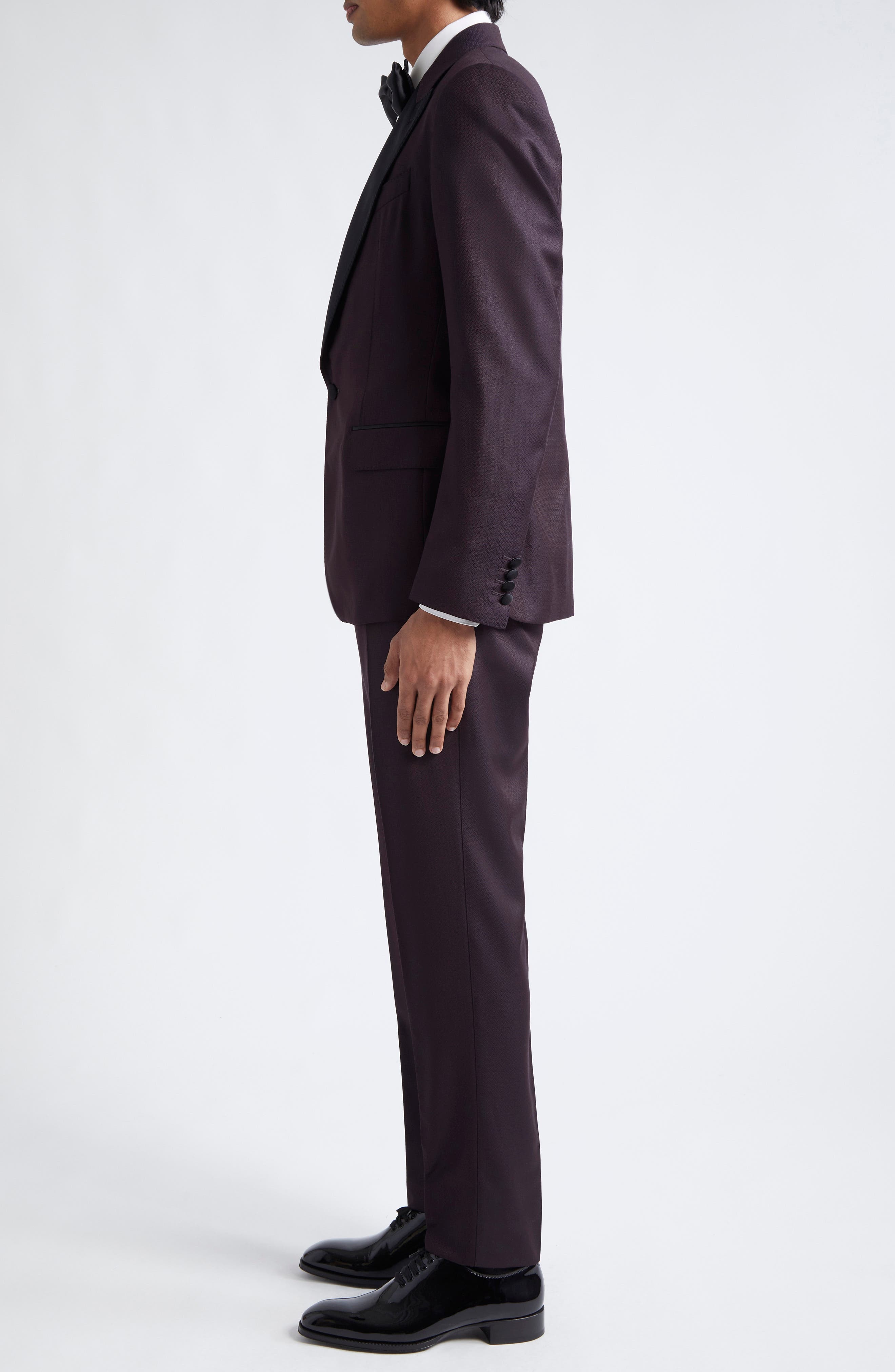 Dolce&Gabbana Maroon Wool Blend Tuxedo in Fantasia at Nordstrom - 3