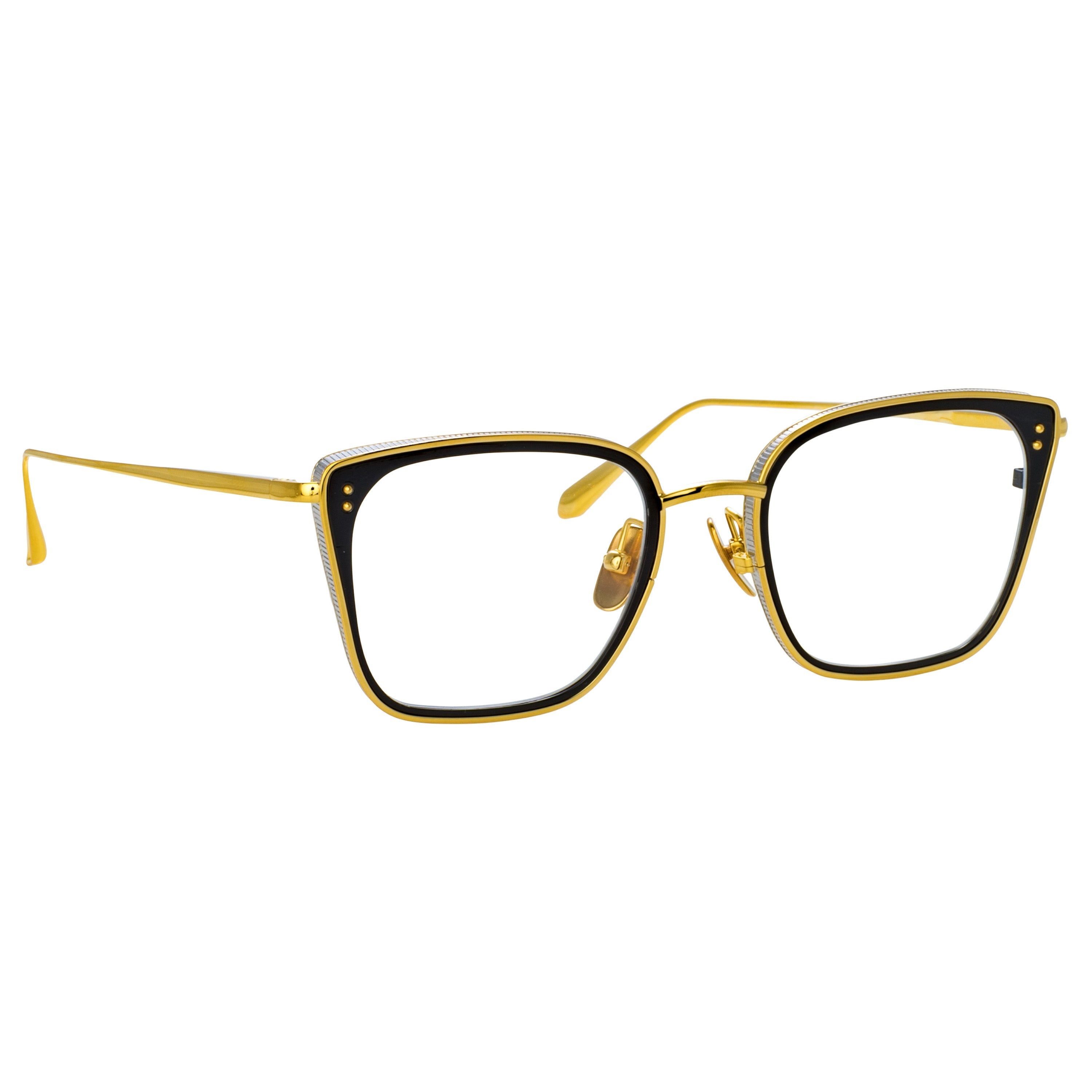 HANS SQUARE OPTICAL FRAME IN YELLOW GOLD - 3