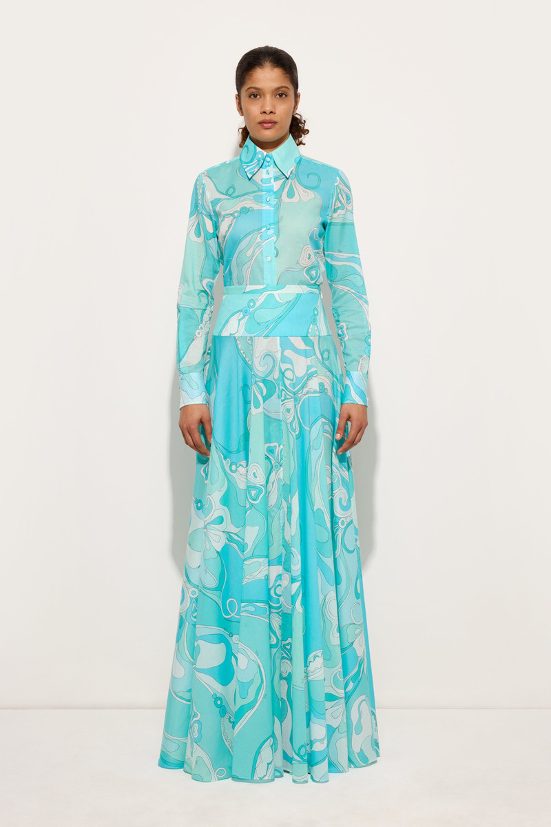 PUCCI ORCHIDEE PRINT LONG COTTON SKIRT outlook