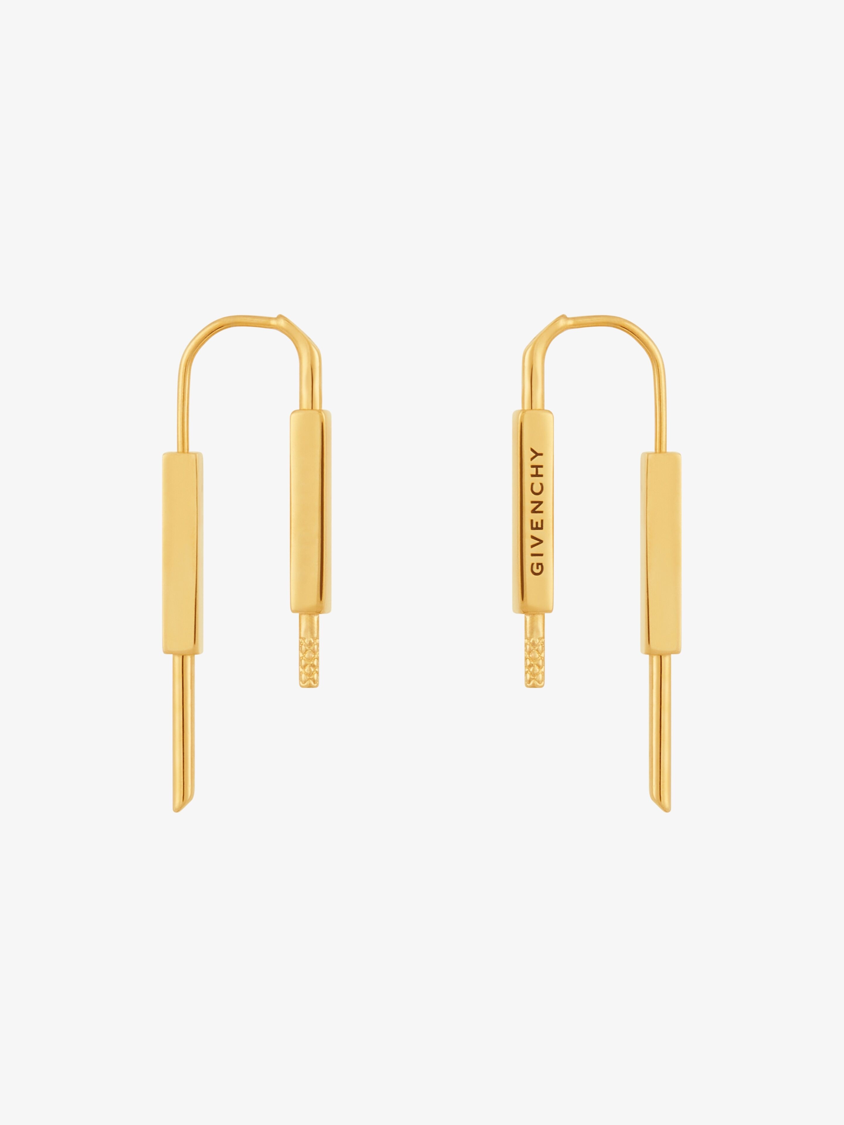 U LOCK EARRINGS IN METAL - 1